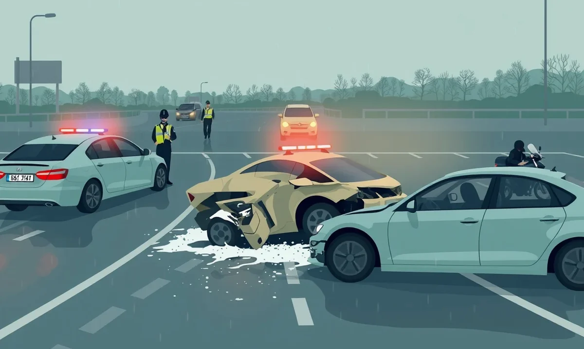 Starší vodič kontroluje poškodený nárazník auta a drží v ruke záznam o dopravnej nehode
