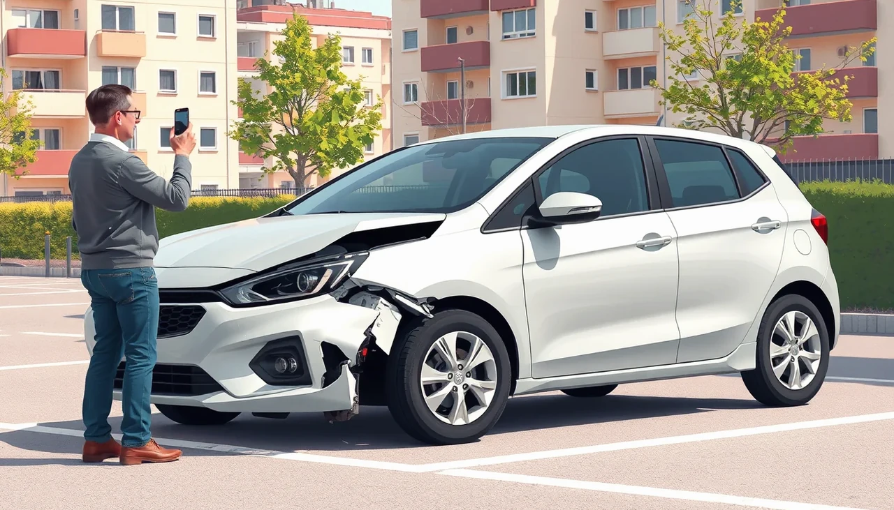 Detailný pohľad na smartfón so zobrazeným kontrolným zoznamom a nahrávaním detailu VIN čísla na karosérii auta