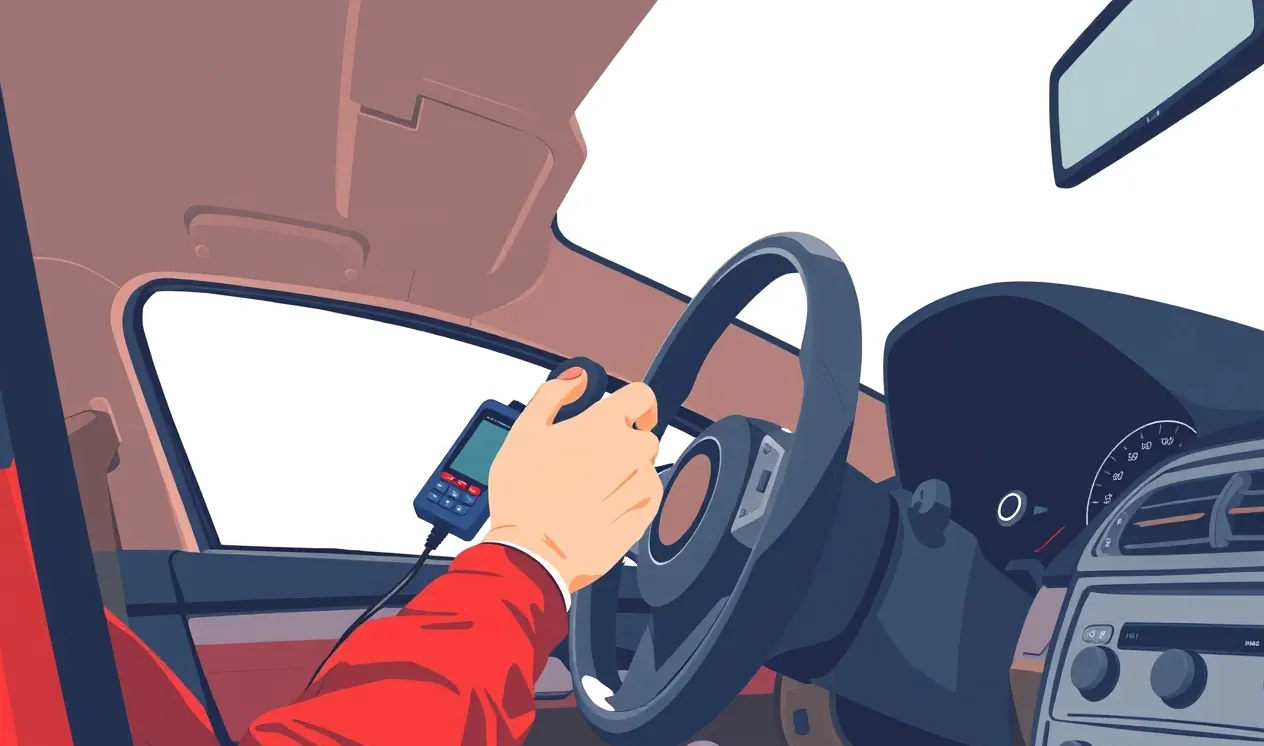 Vykradnutá palubná doska moderného osobného auta s chýbajúcim volantom a displejom navigácie