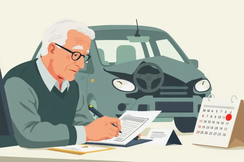 Automechanik kontroluje poškodený diel na vozidle v autoservise