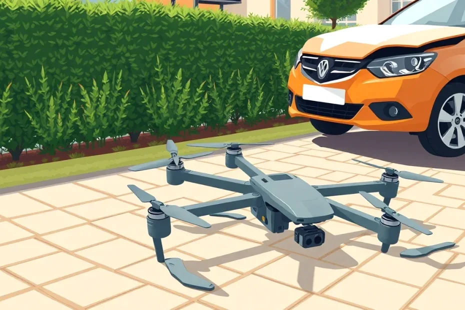 Fotograf kontroluje objektív bezzrkadlovky v teréne vedľa pripraveného dronu