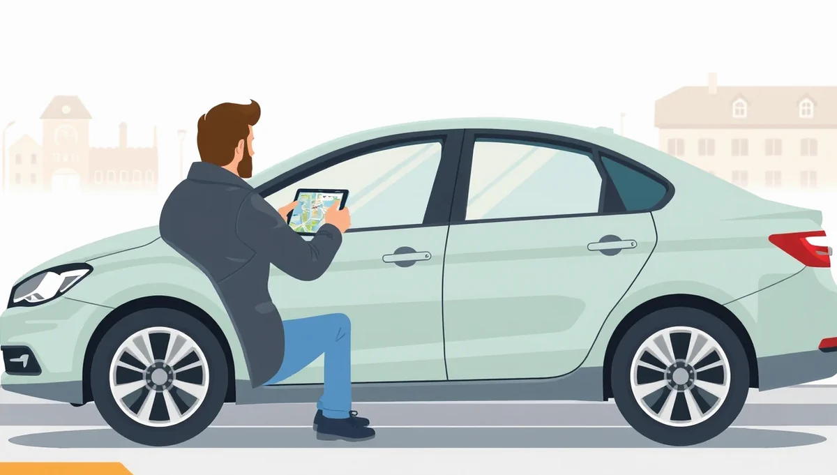 Vodič taxislužby kontroluje poistné dokumenty a zelenú kartu pri aute