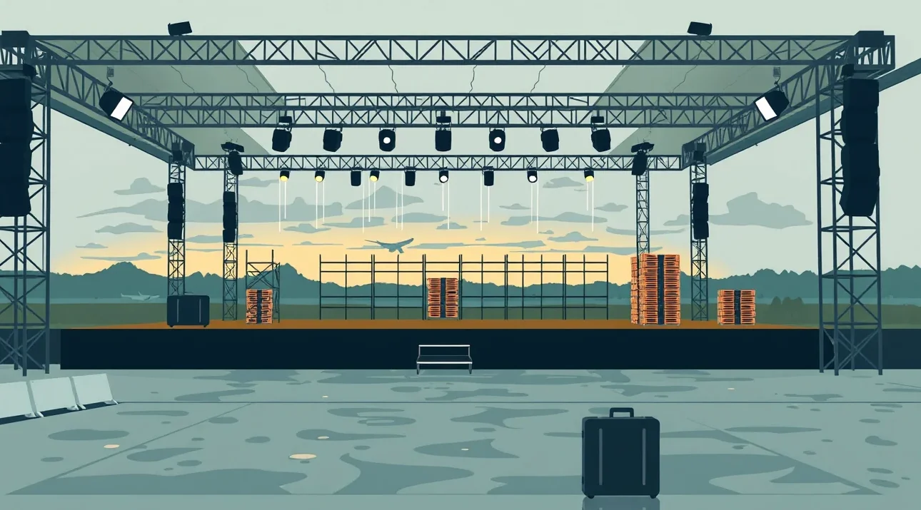 Pohľad na turnikety a kontrolu elektronických vstupeniek pri vstupe do festivalového areálu