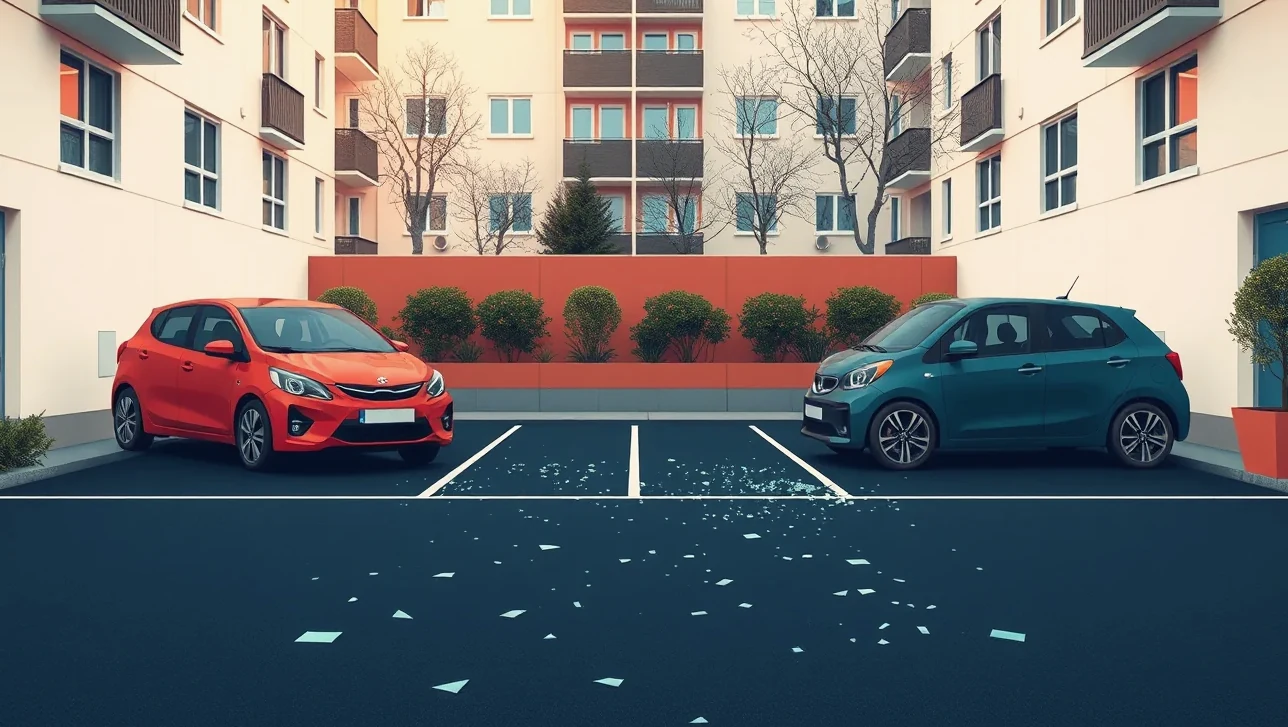 Predajca odovzdáva kľúče od nového bieleho auta spokojnému kupujúcemu pred autosalónom