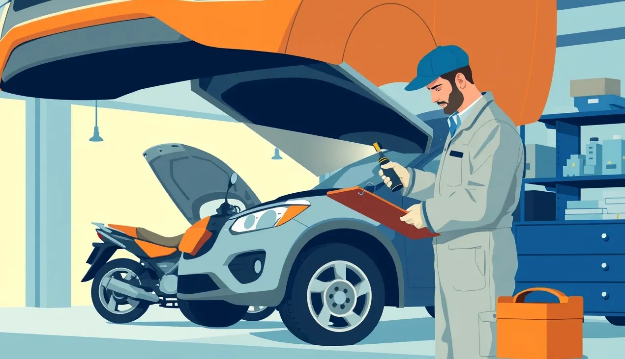 Nový majiteľ vozidla kontroluje kúpnu zmluvu a doklady od kupovaného automobilu
