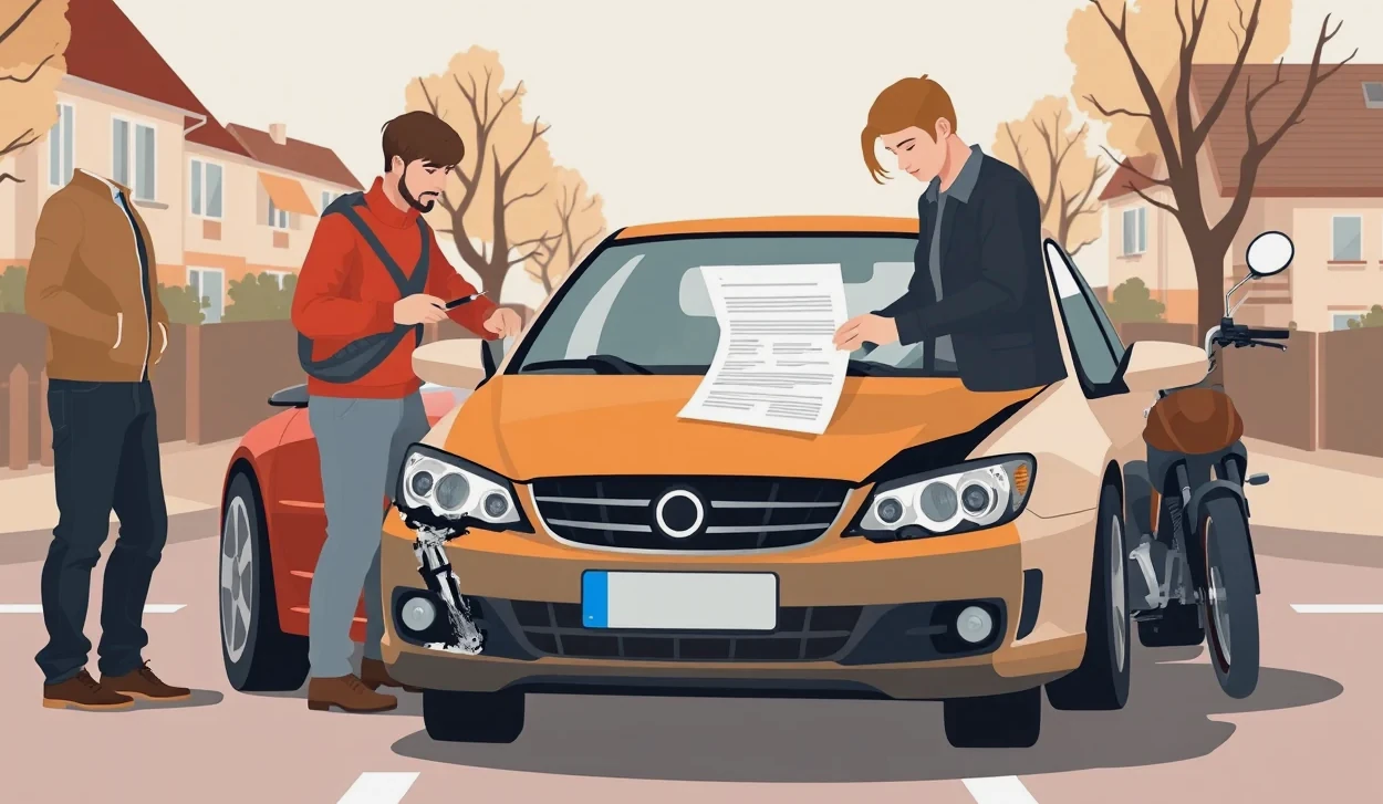 Rodinné auto Ford stojace pred domom pripravené na cestu