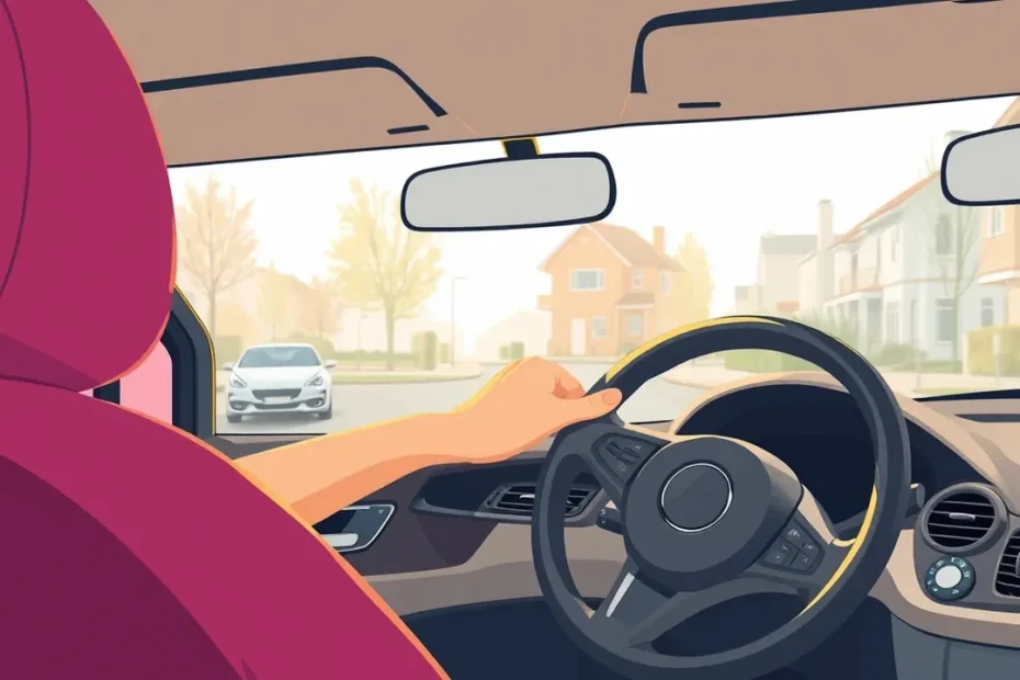 Moderný osobný automobil parkujúci v uzamknutom firemnom areáli