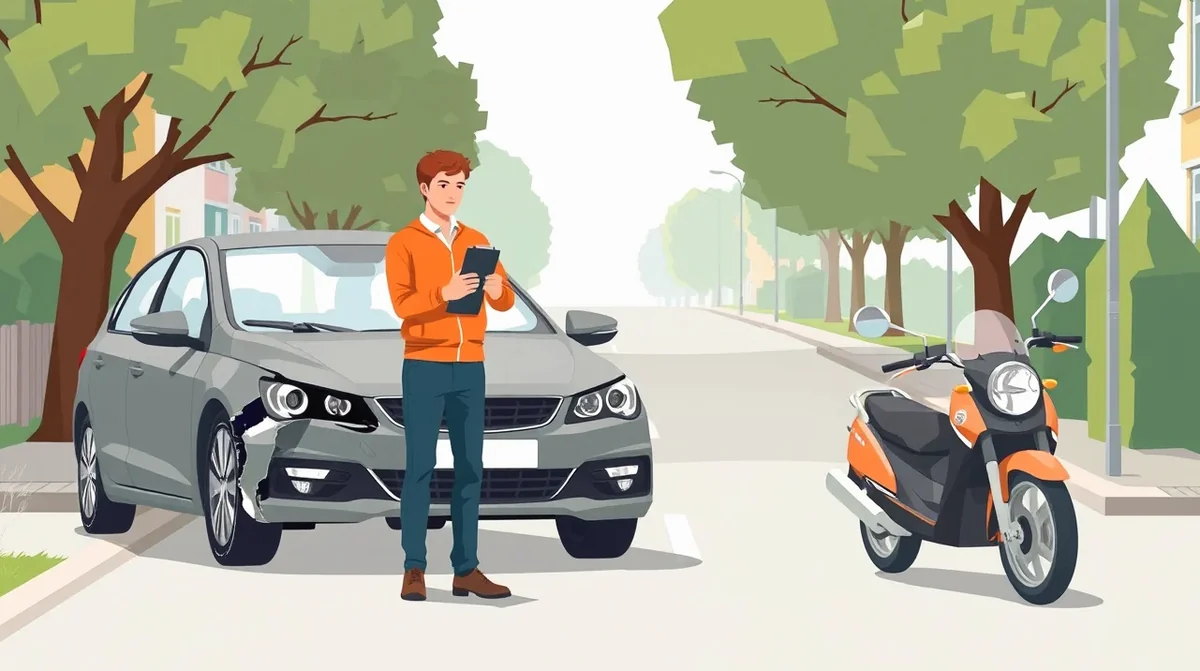 Pracovník evidencie vozidiel kontroluje technickú dokumentáciu automobilu