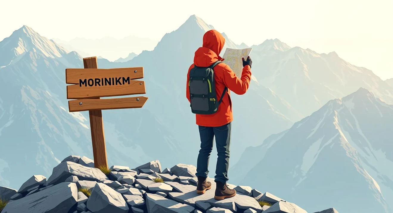 Rodina na turistickom chodníku pod vysokým horským štítom