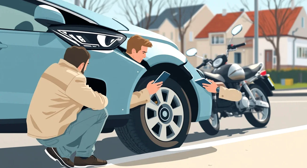 Zápis o poškodení vozidla pripravený na podpis technikom autoservisu