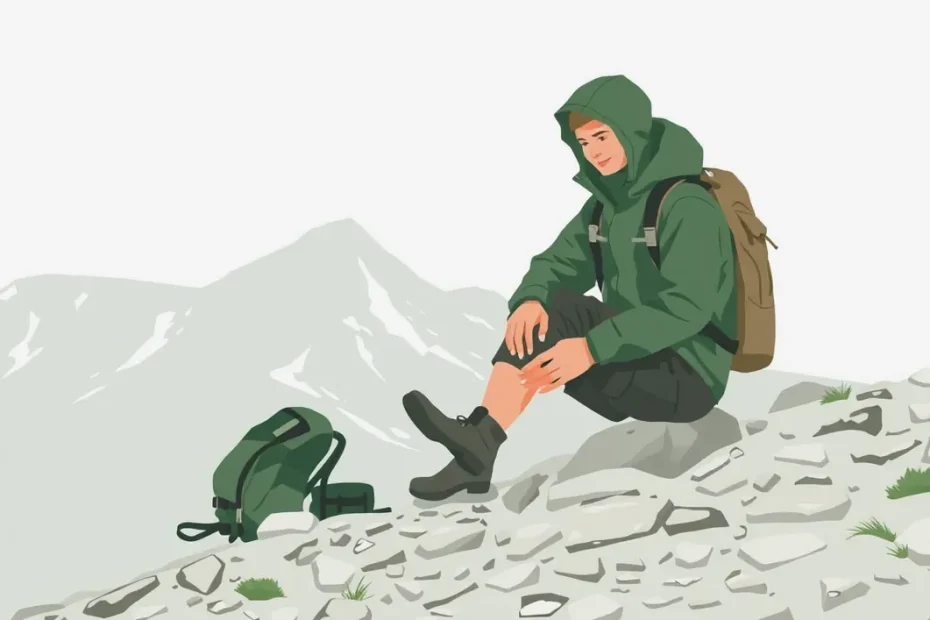Záchranári Horskej záchrannej služby ošetrujú zraneného turistu v skalnatom horskom teréne