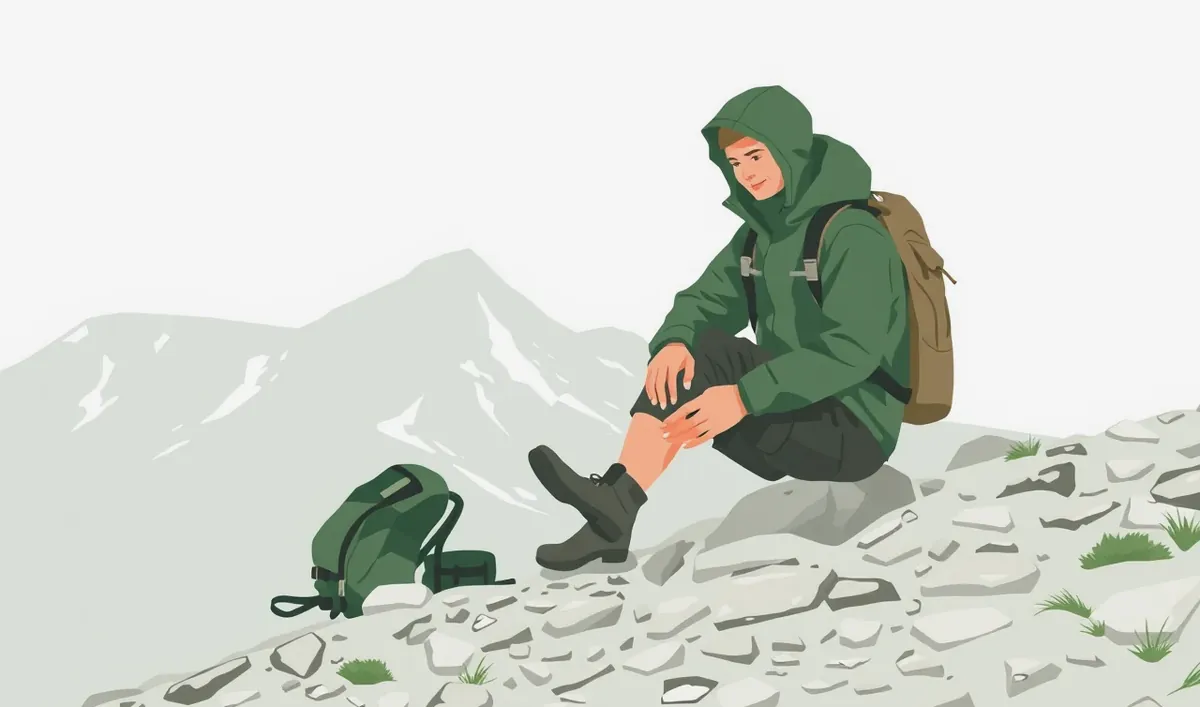 Záchranári Horskej záchrannej služby ošetrujú zraneného turistu v skalnatom horskom teréne